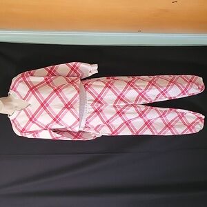 Cosie Red And Ivory Fleece Lounge Set, Size S